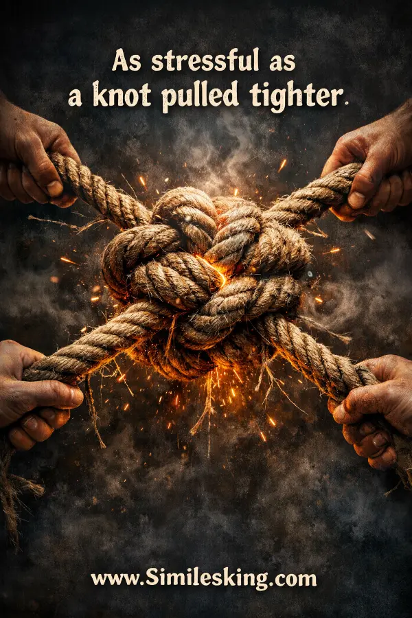 As stressful as a knot pulled tighter