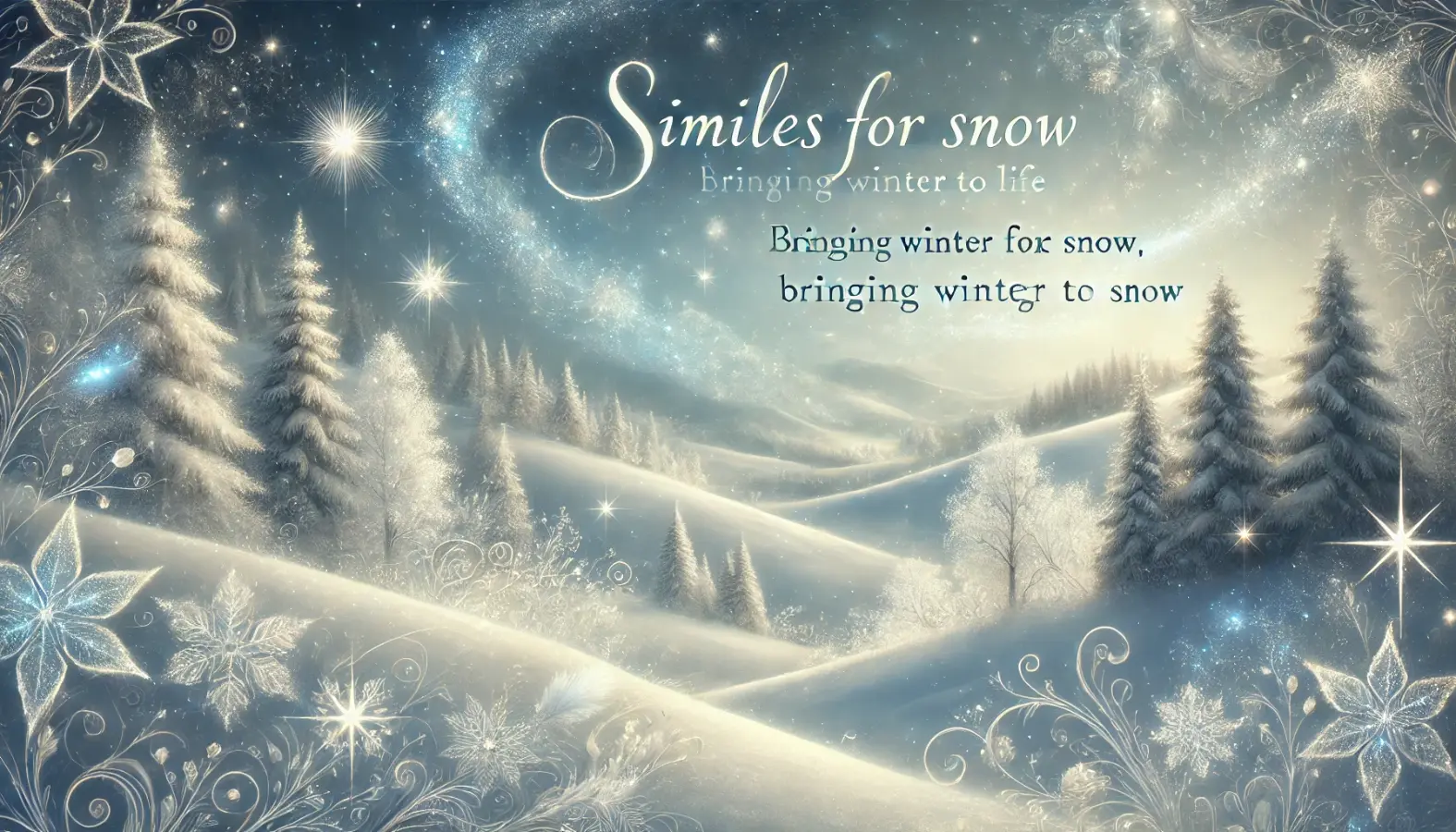 Similes For Snow Bring Winter to Life
