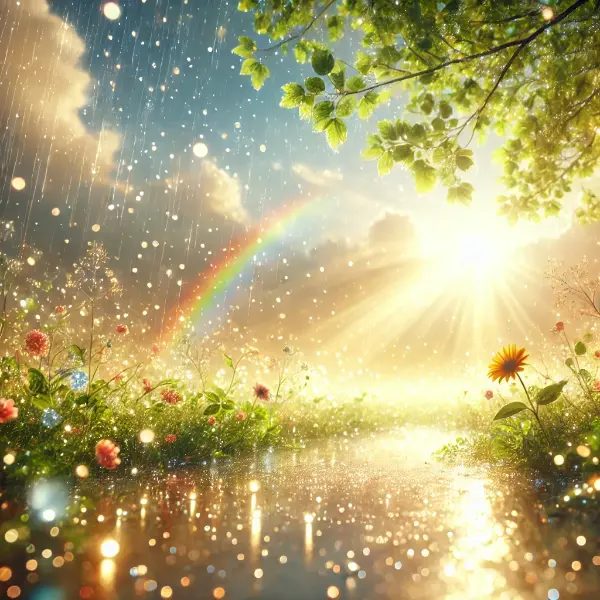 As happy as sunshine after rain