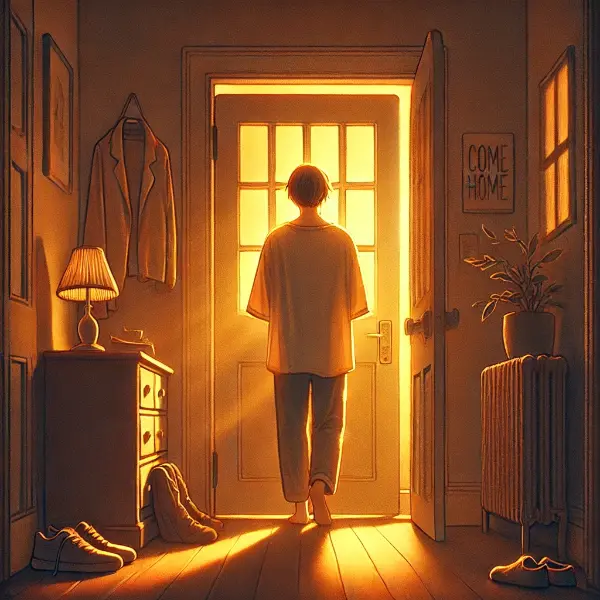 As happy as coming home without words