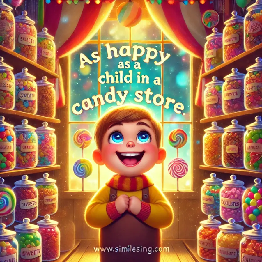 As happy as a child in a candy store