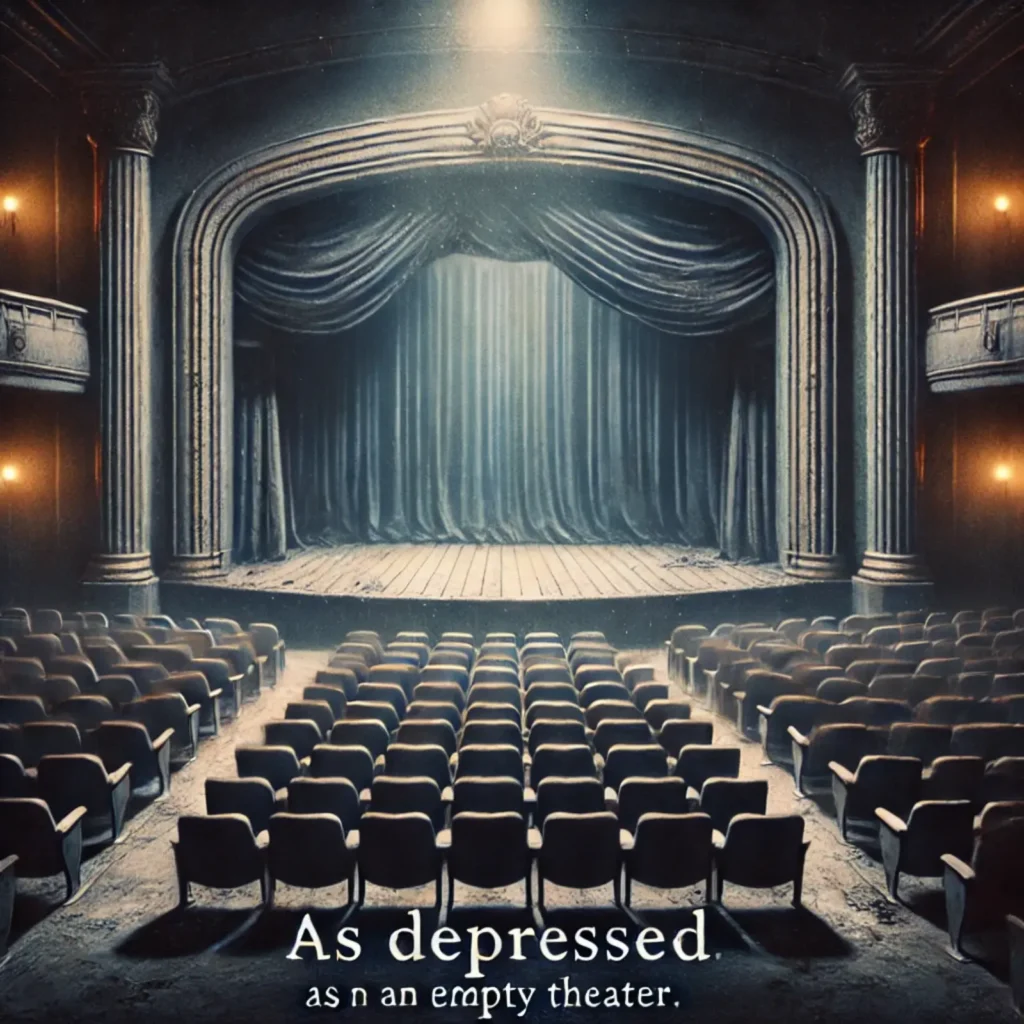 As depressed as an empty theater