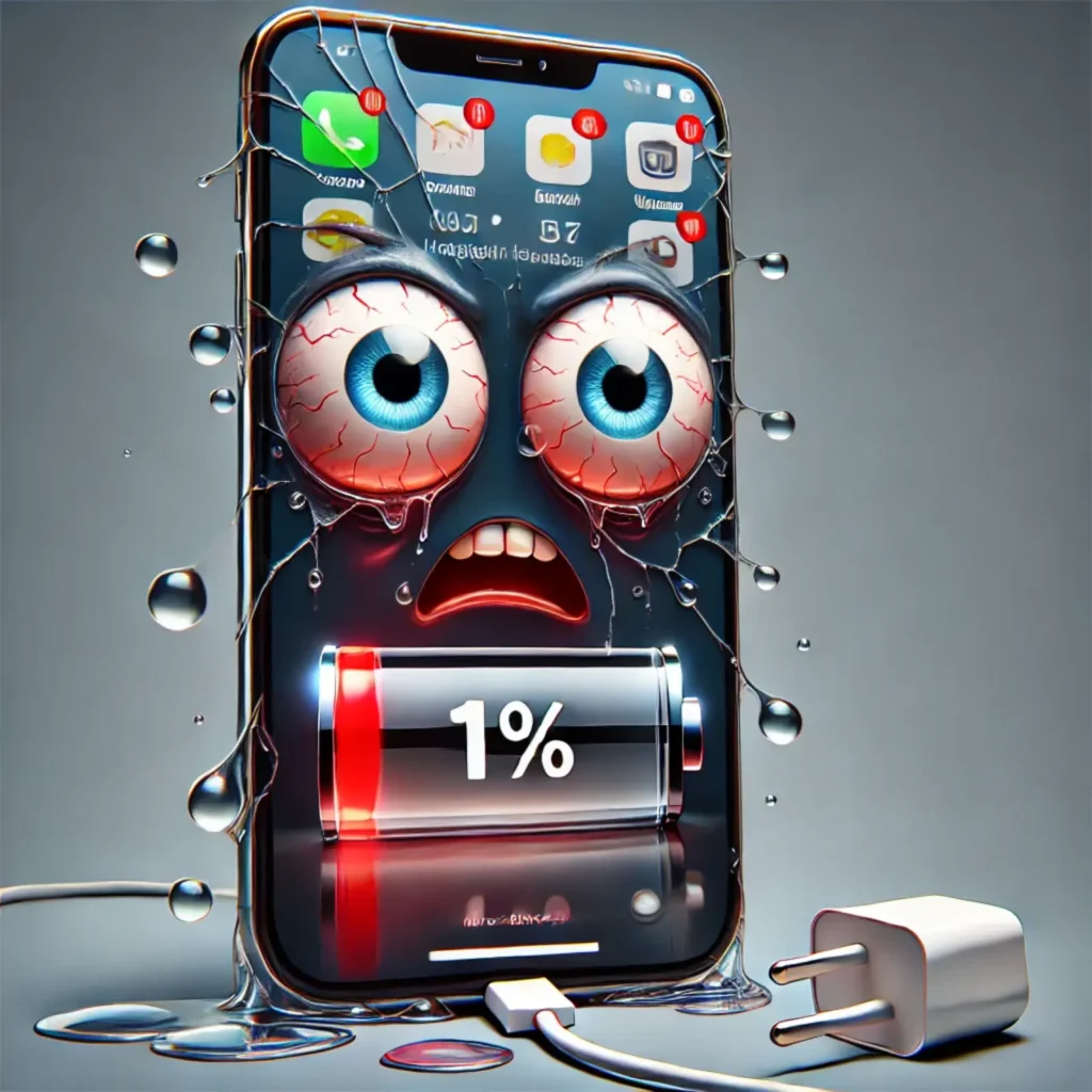 As worried as a phone with 1% battery