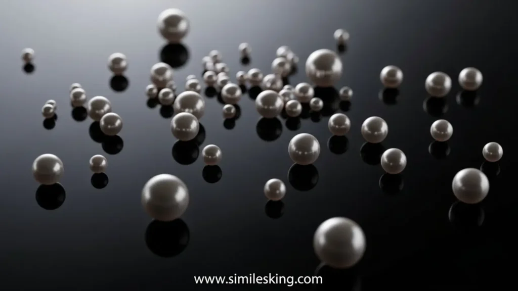 Like pearls scattered by accident