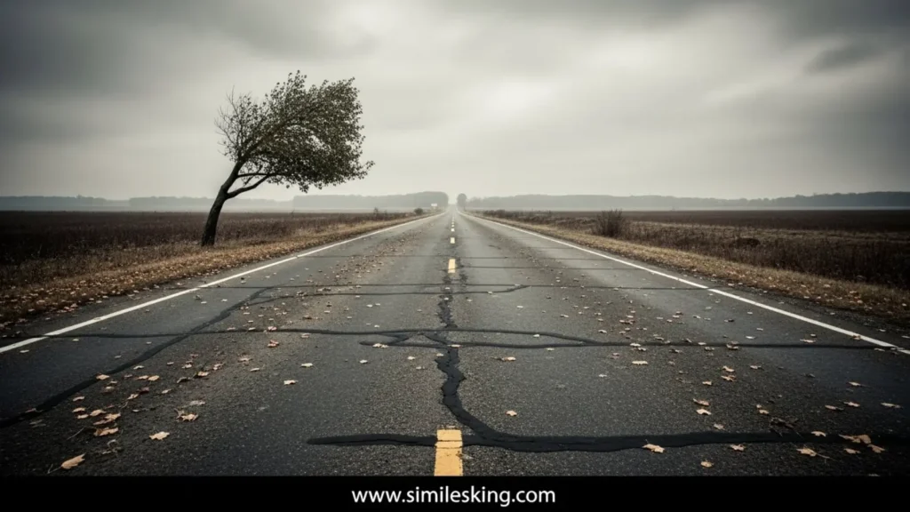 As sad as a road with no destination