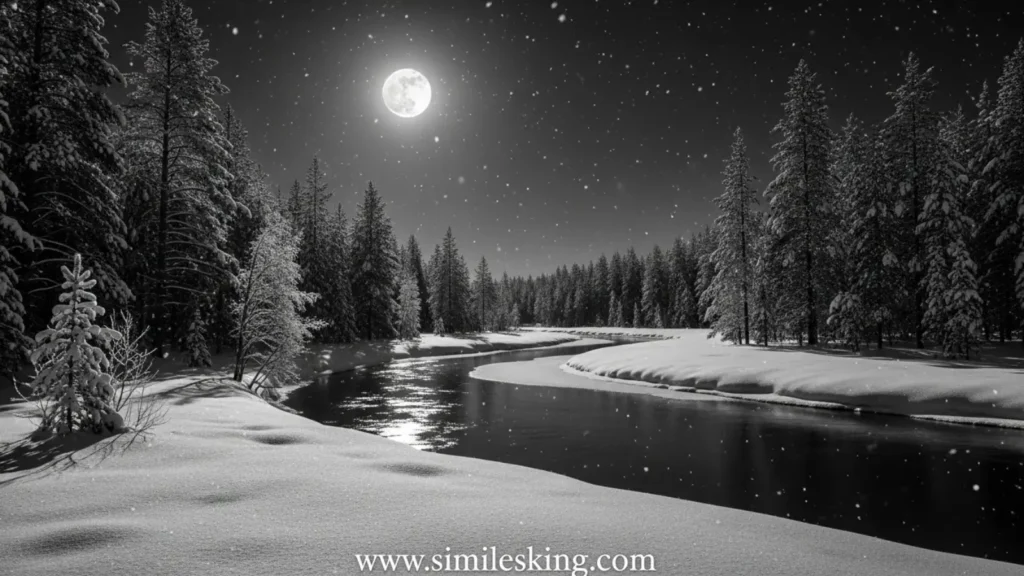  As silent as snowfall at midnight