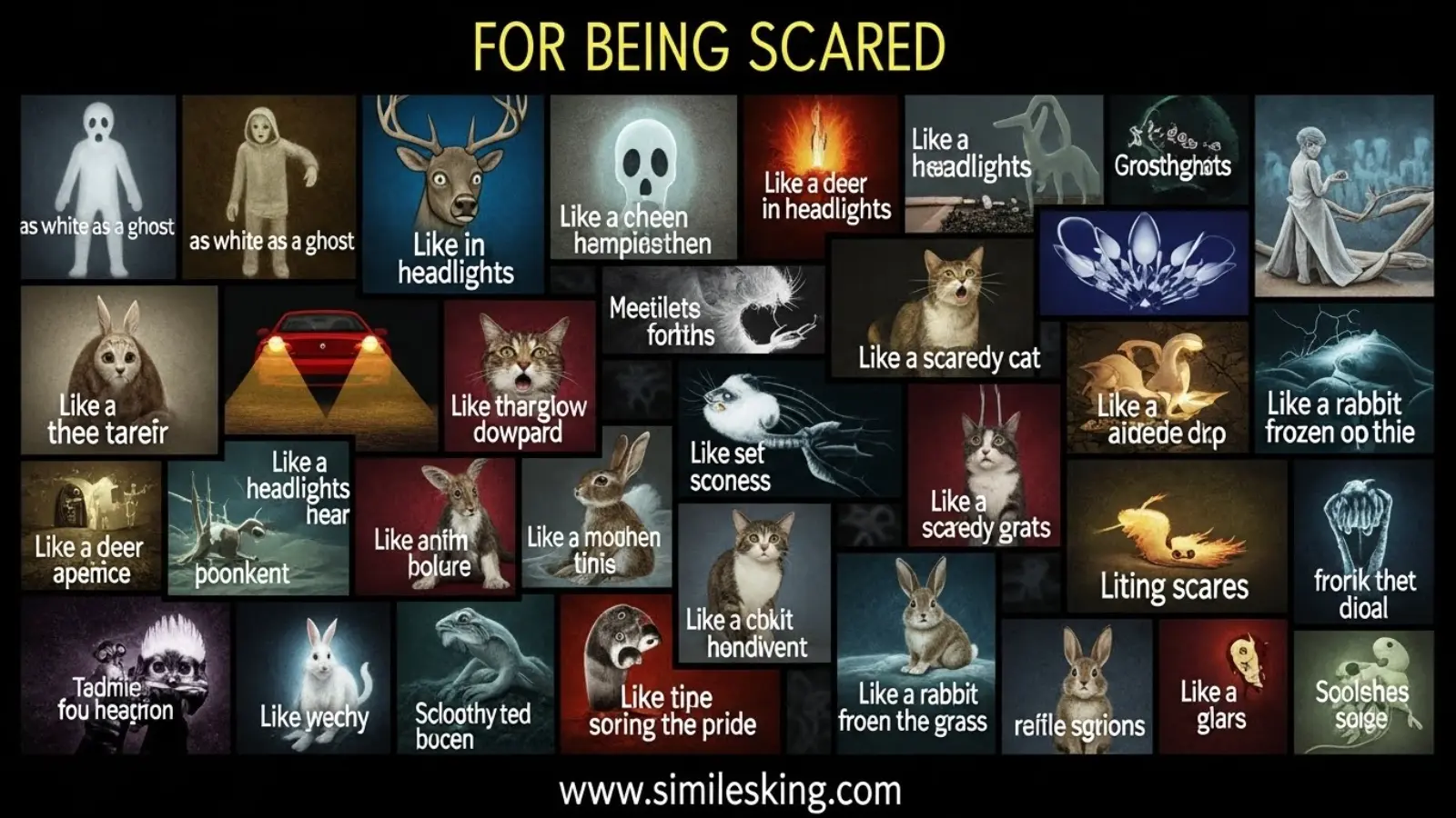 Similes For Being Scared