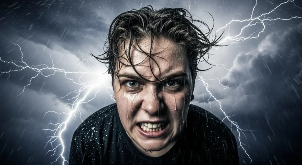 As mad as a thunderstorm