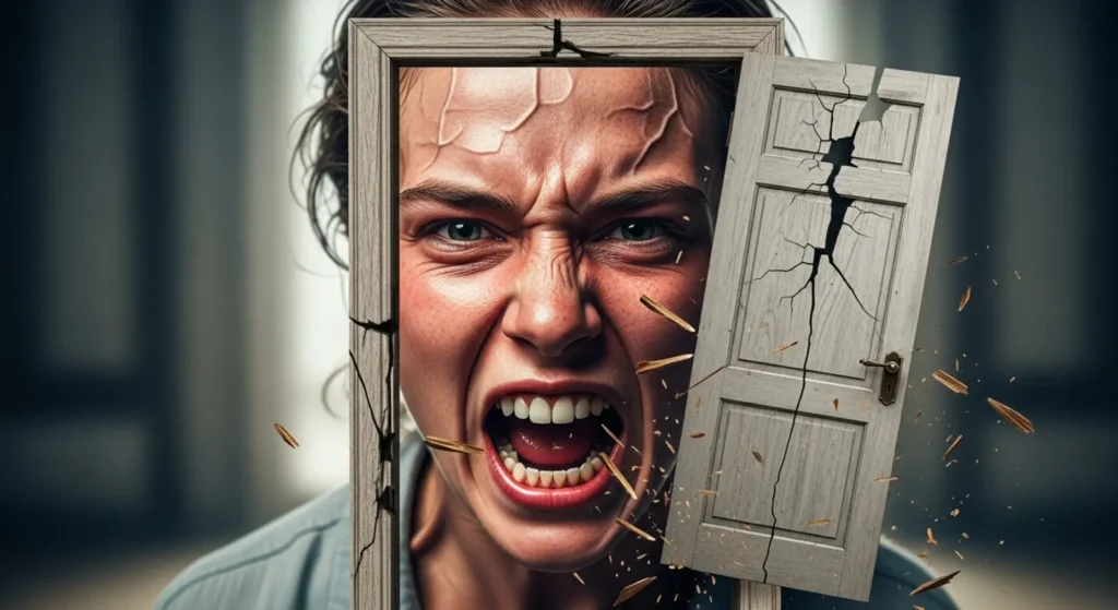 Mad as a slammed door