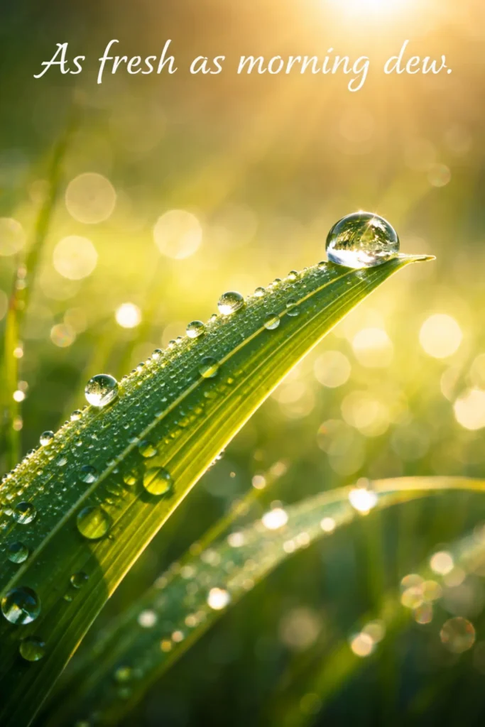 As fresh as morning dew