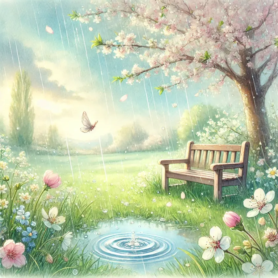  As gentle as spring rain