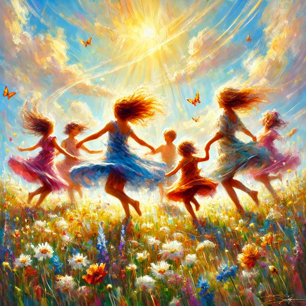 As playful as dancing children