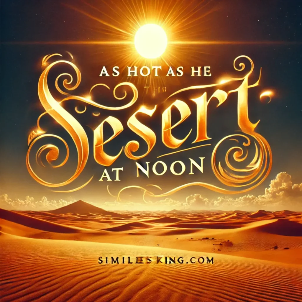  As hot as the desert at noon