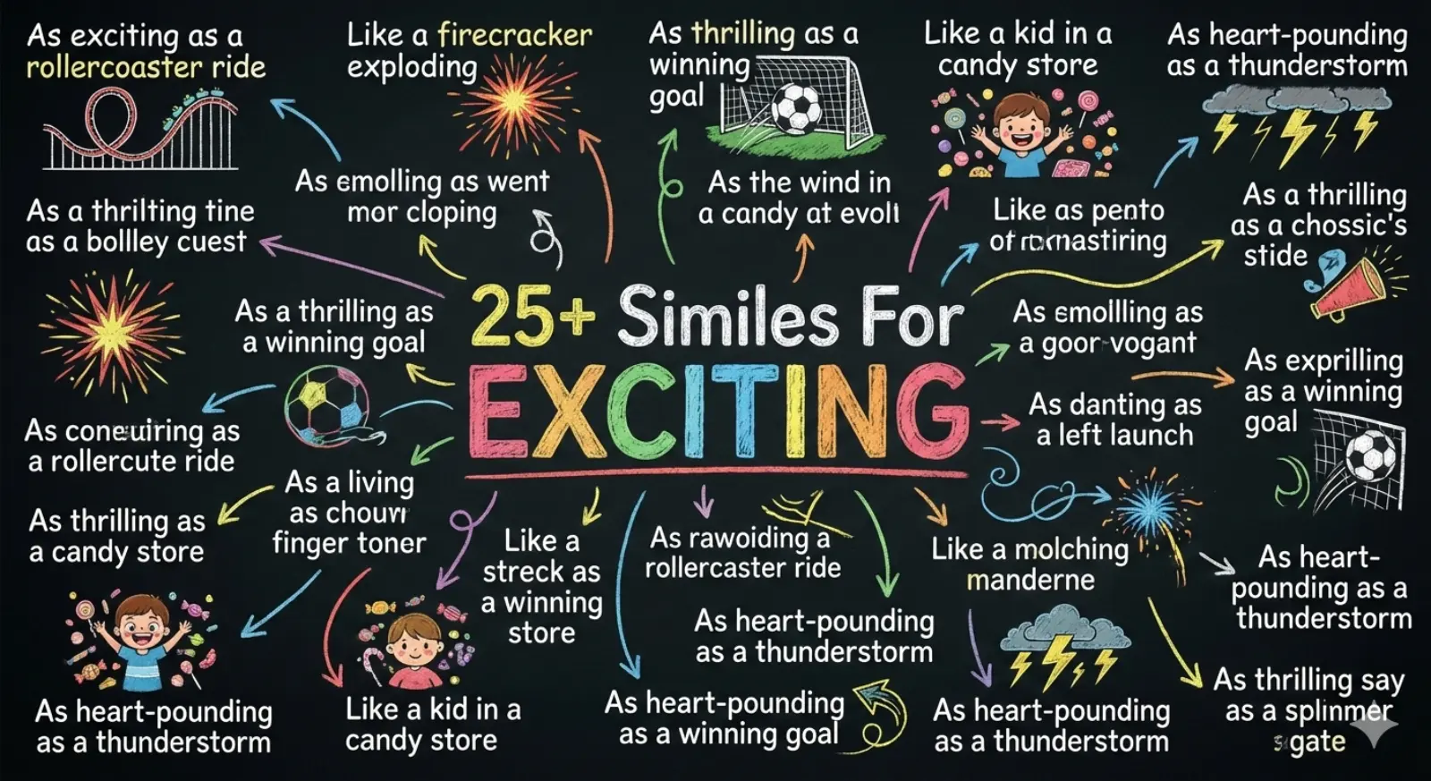 25+ Similes For Exciting