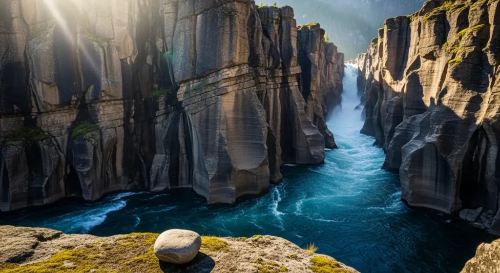 As resilient as a river carving stone