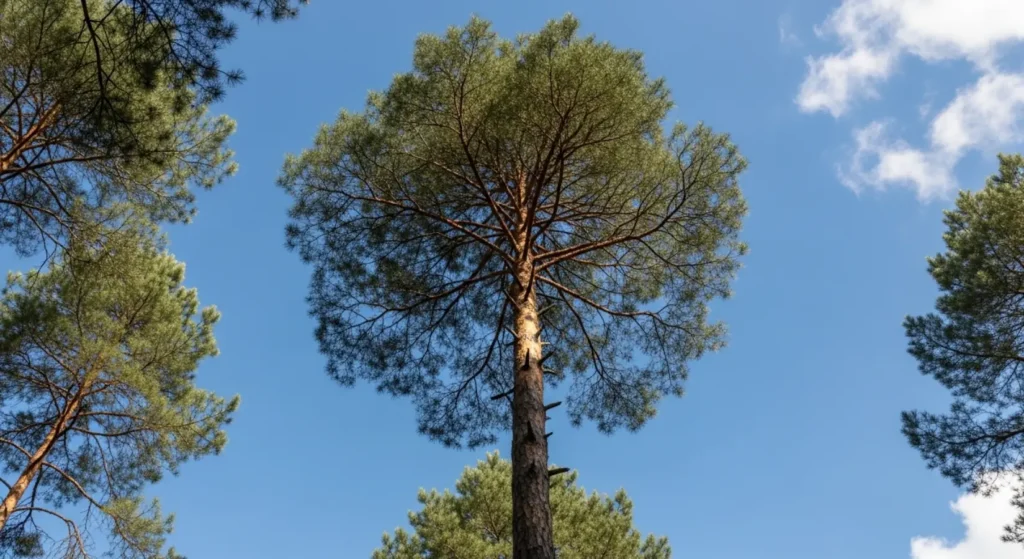 As tall as a pine touching the sky
