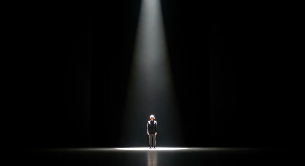 As bright as a spotlight on stage