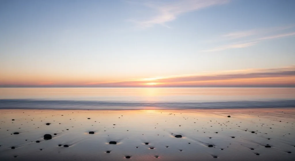 As calm as the ocean at dawn