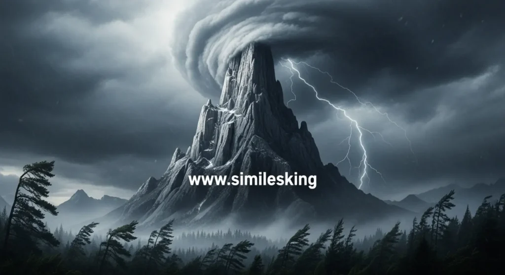 As confident as a mountain in a storm