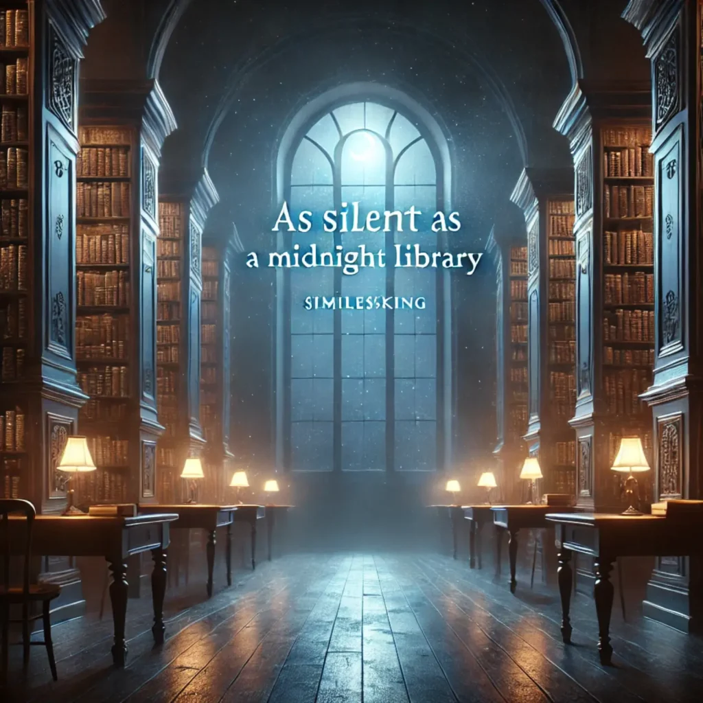 As silent as a midnight library