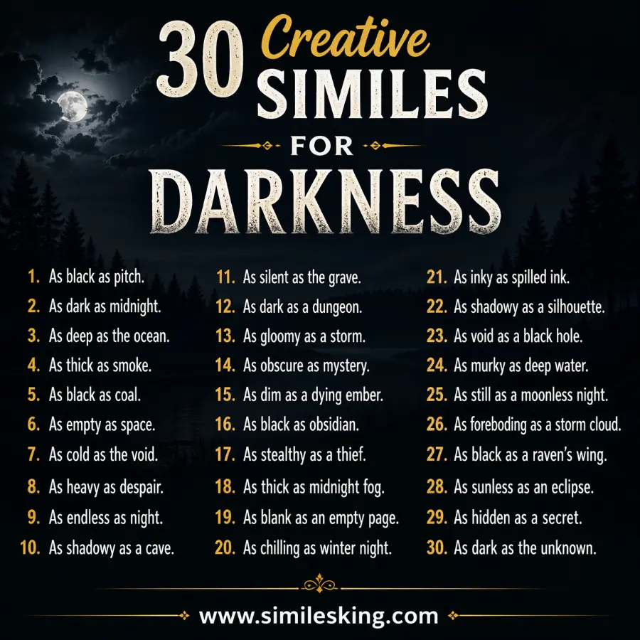 As dark as a moonless night