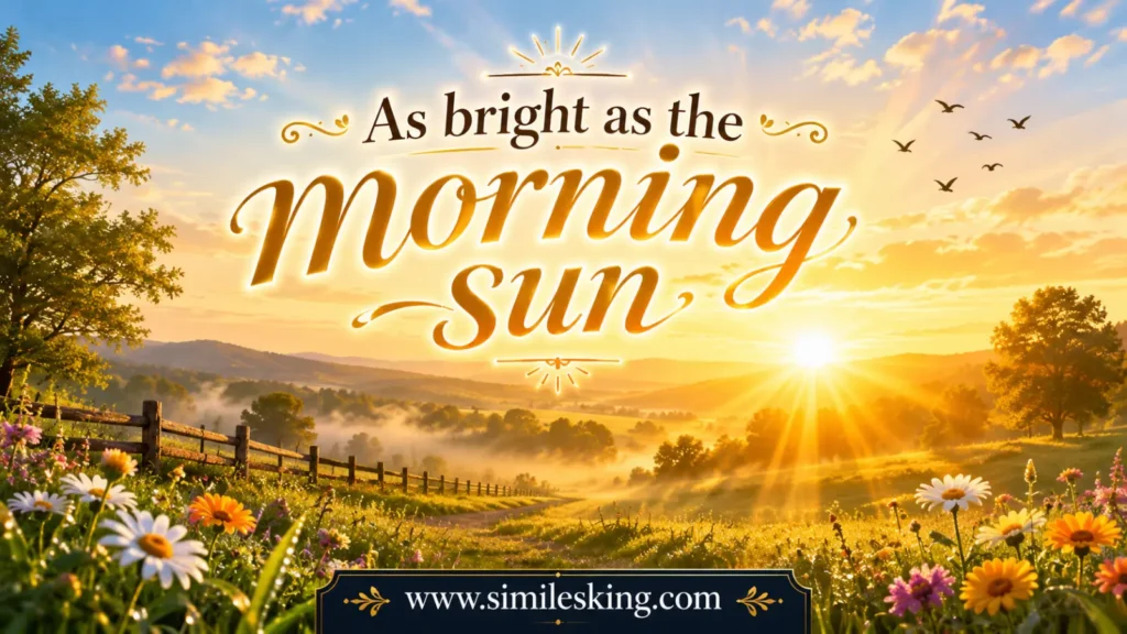 As bright as the morning sun