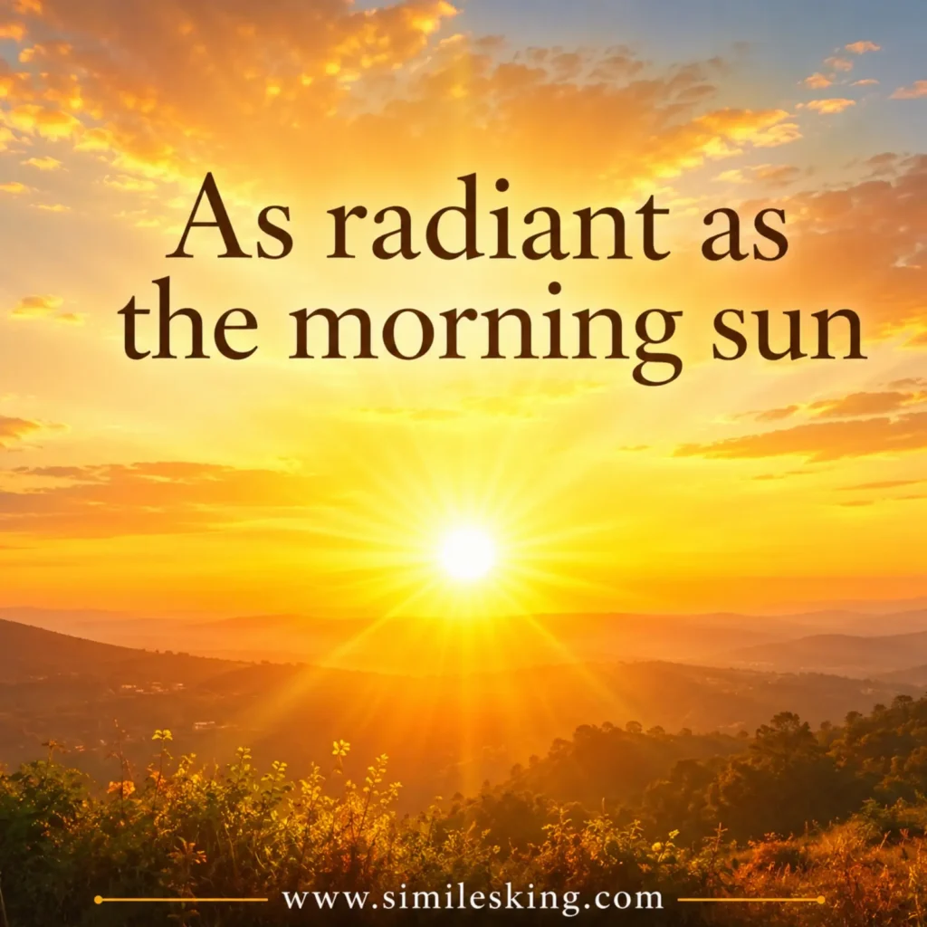 As radiant as the morning sun
