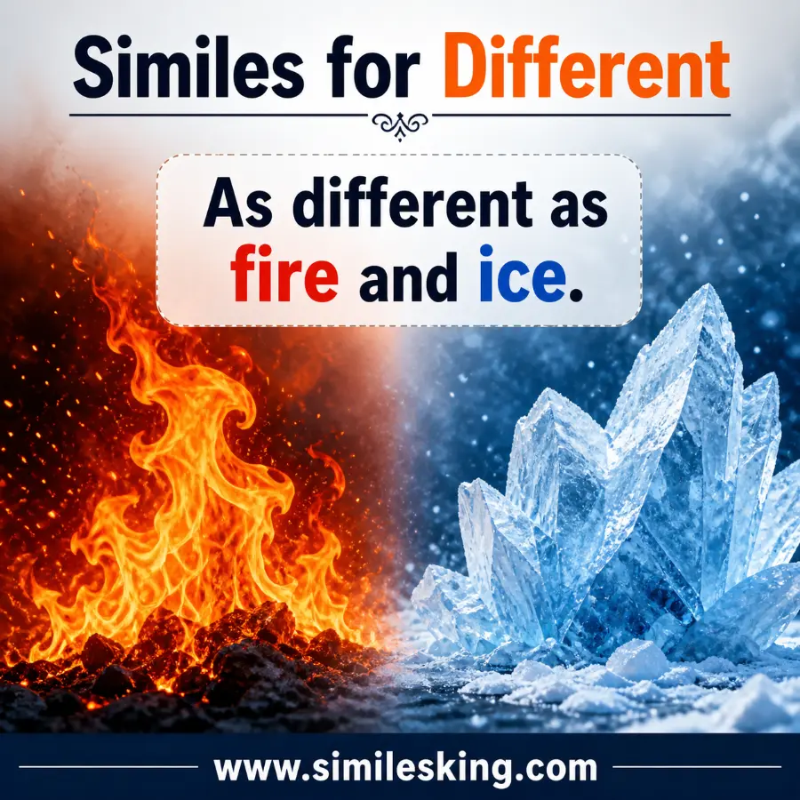 As different as fire and ice
