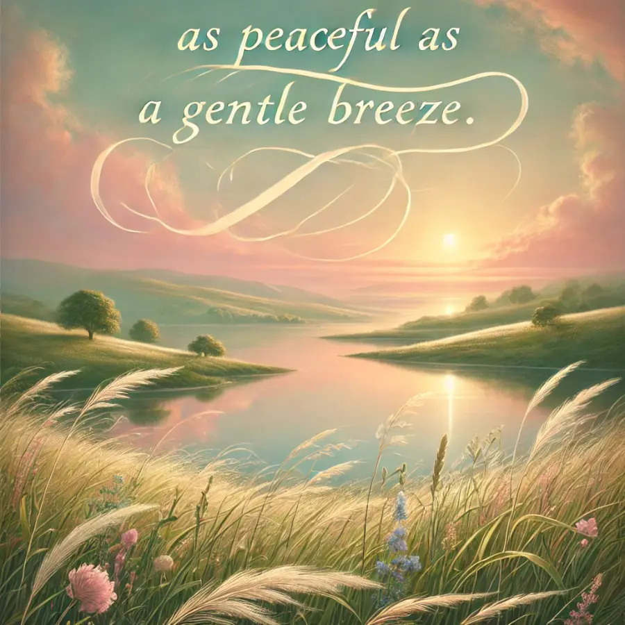  As peaceful as a gentle breeze