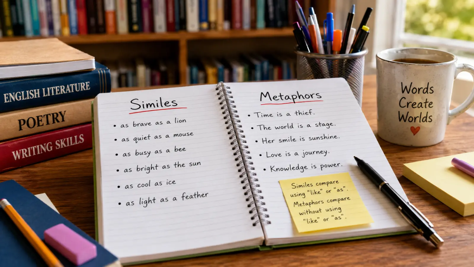 Similes and Metaphors Examples for Students