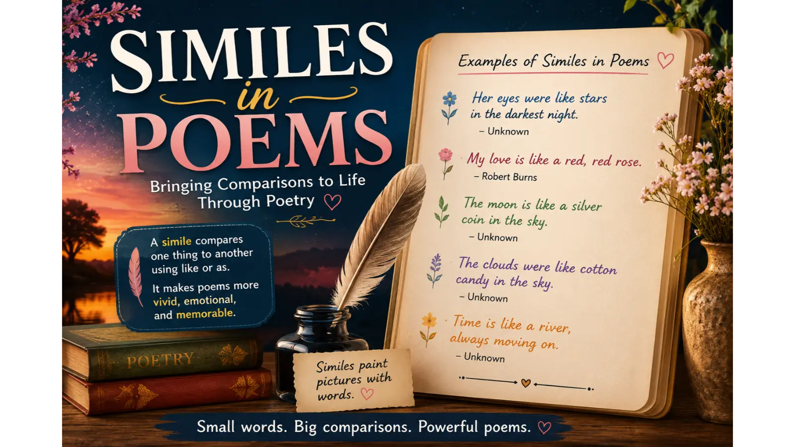 similes in poems