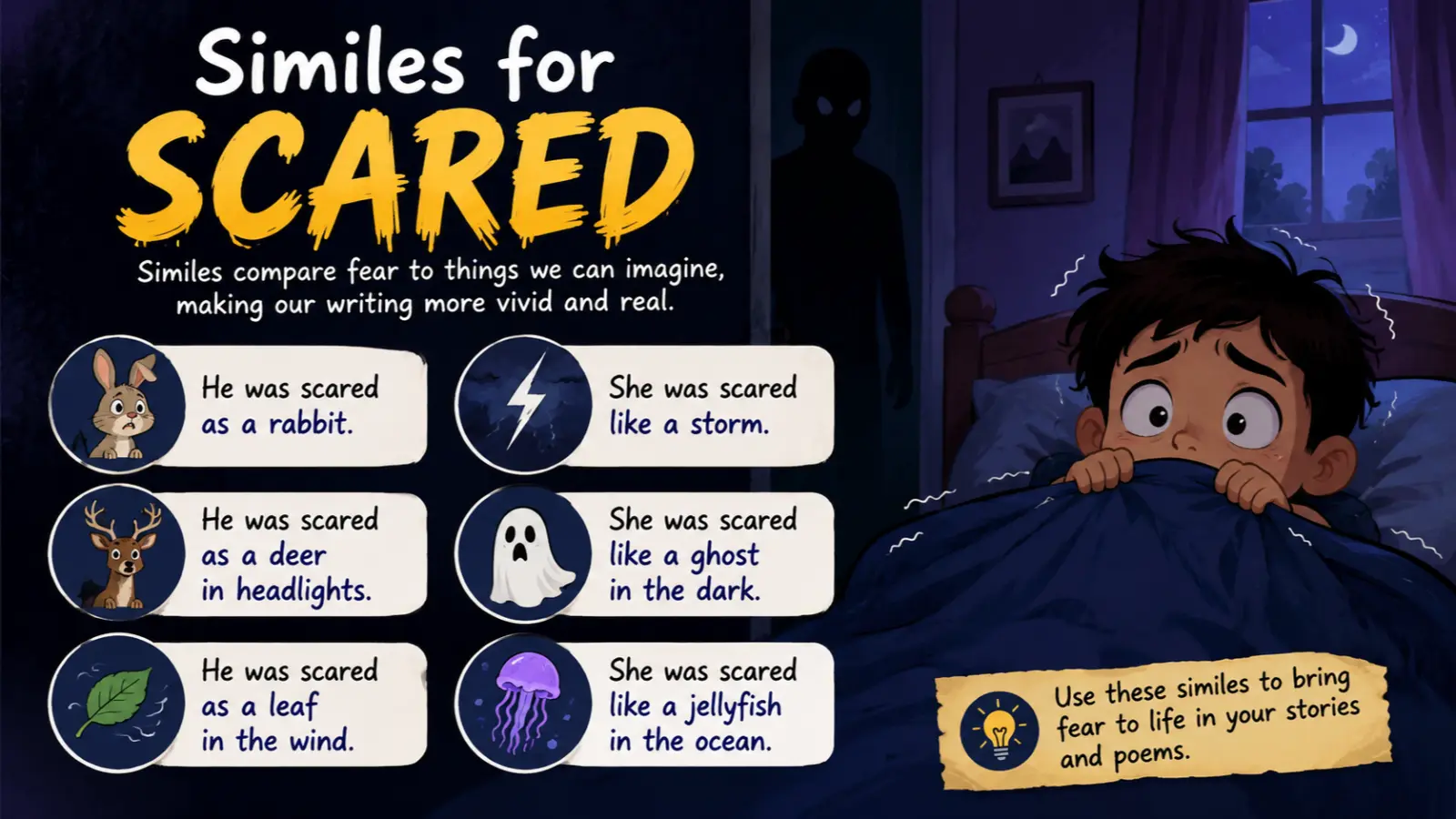 Similes for Scared