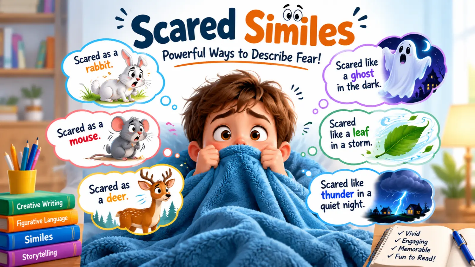 scared similes