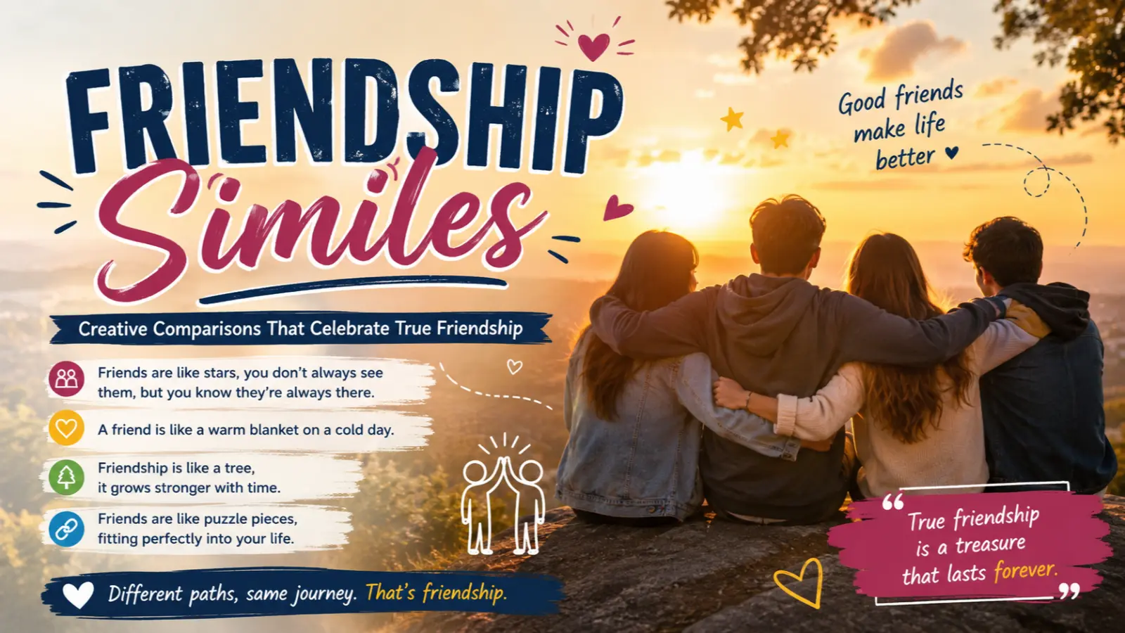 friendship similes