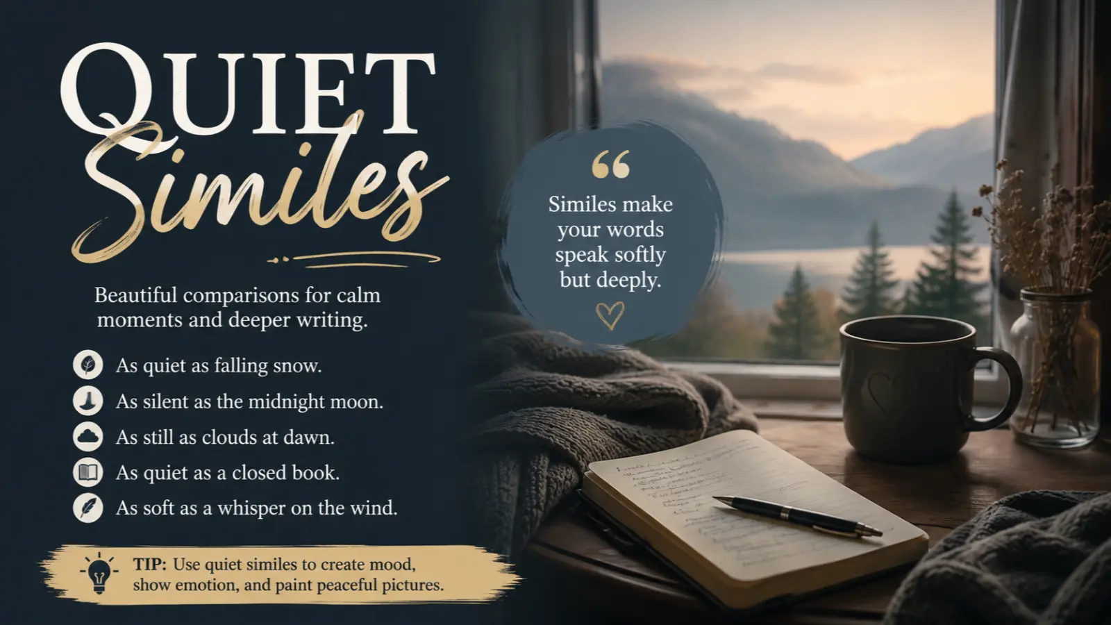 quiet similes