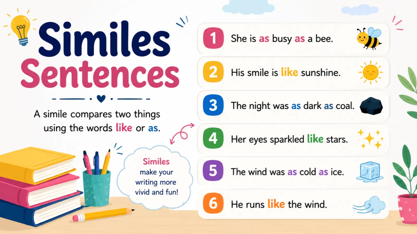 similes sentences