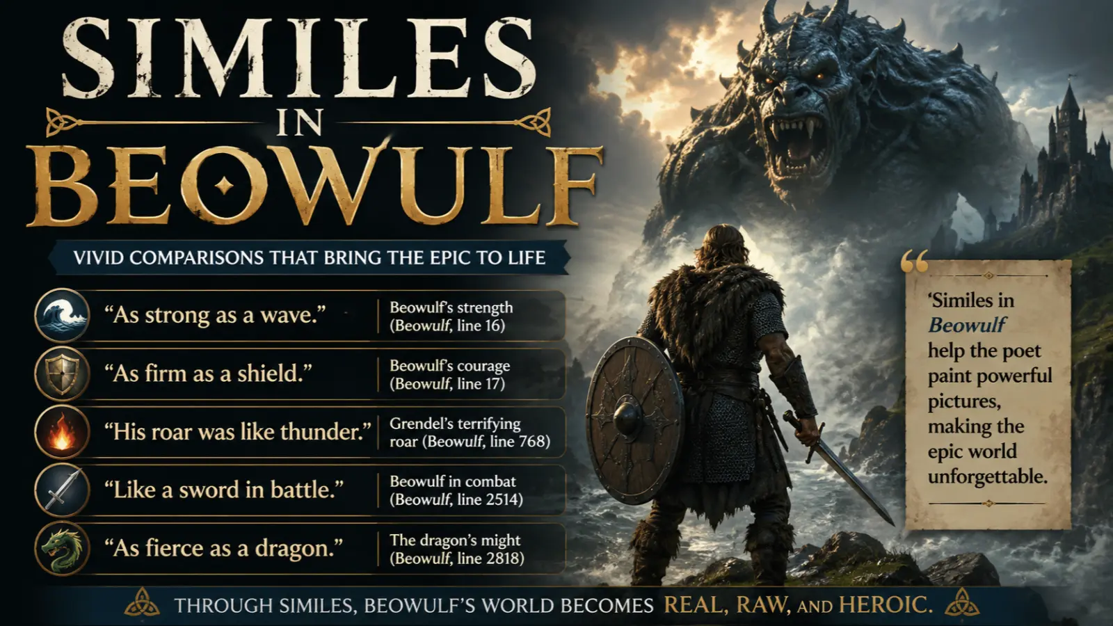 similes in beowulf
