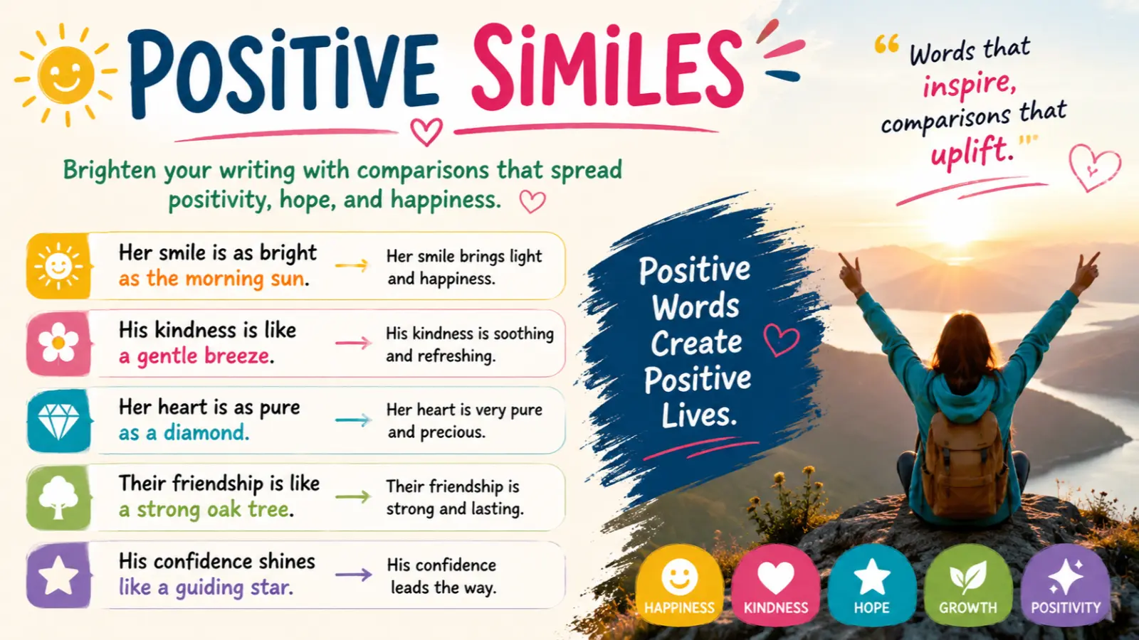 positive similes