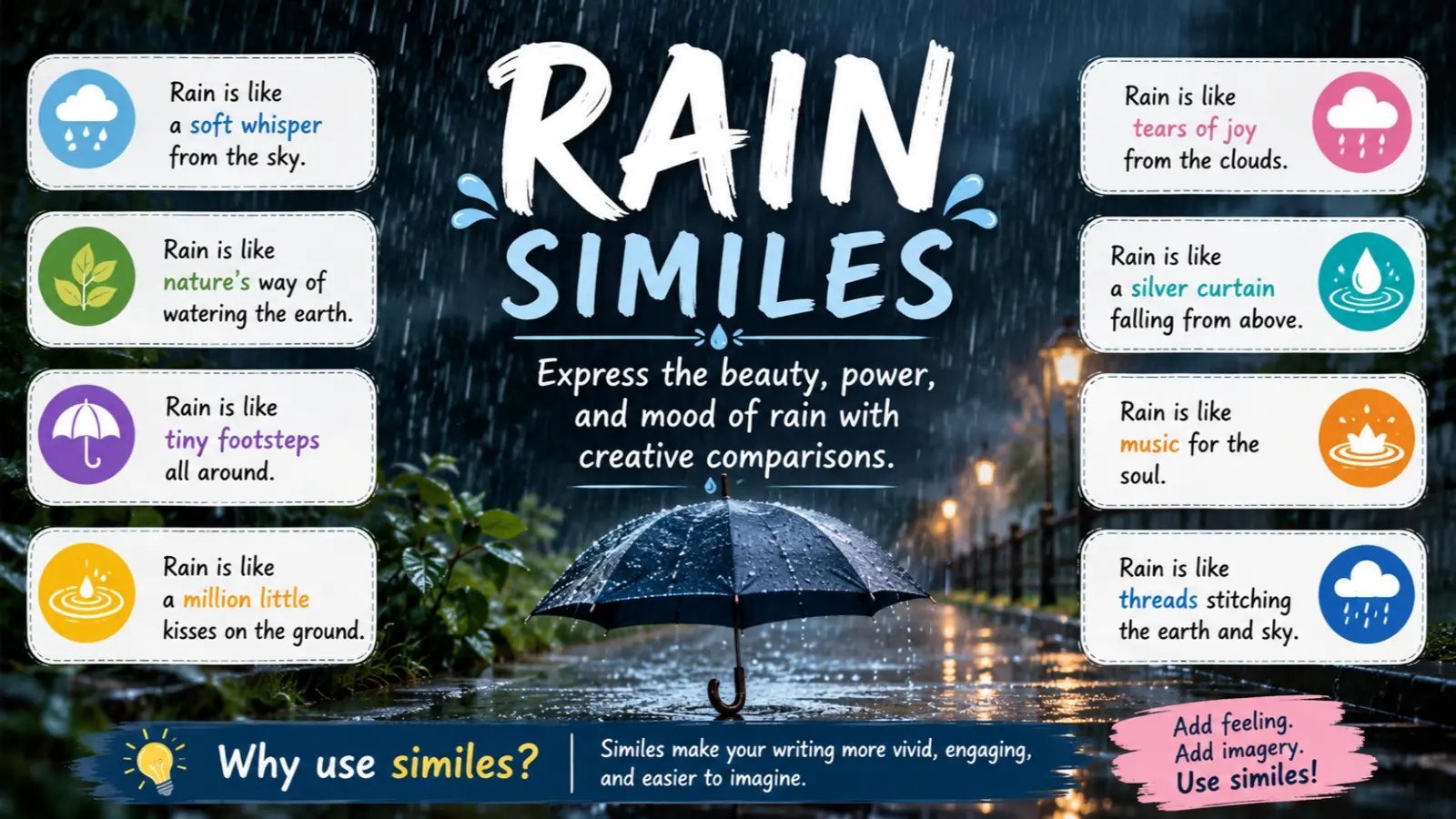 rain similes