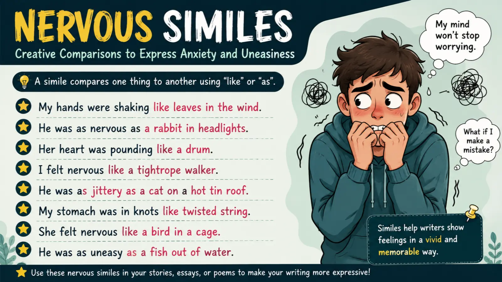 Why Writers Use Nervous Similes