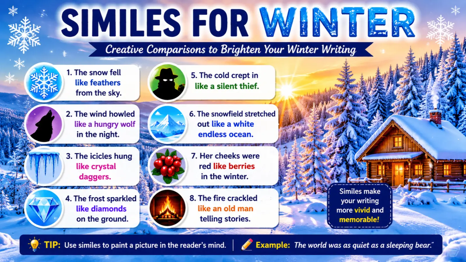similes for winter