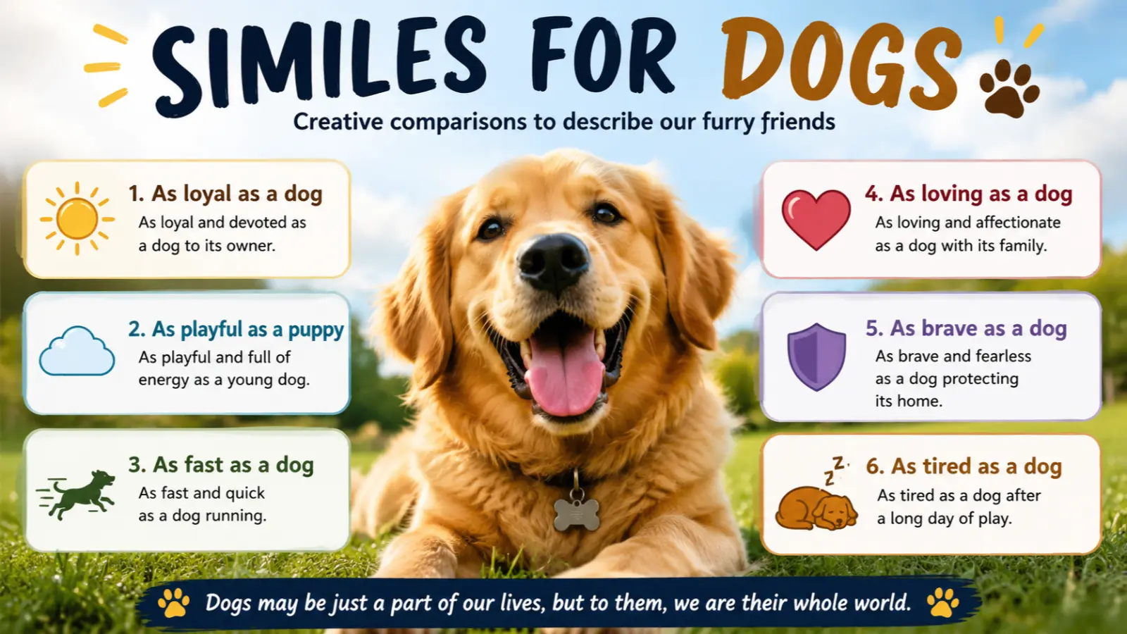 similes for dogs