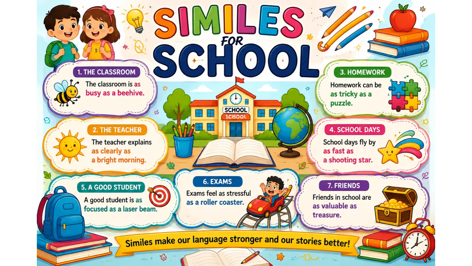 similes for school