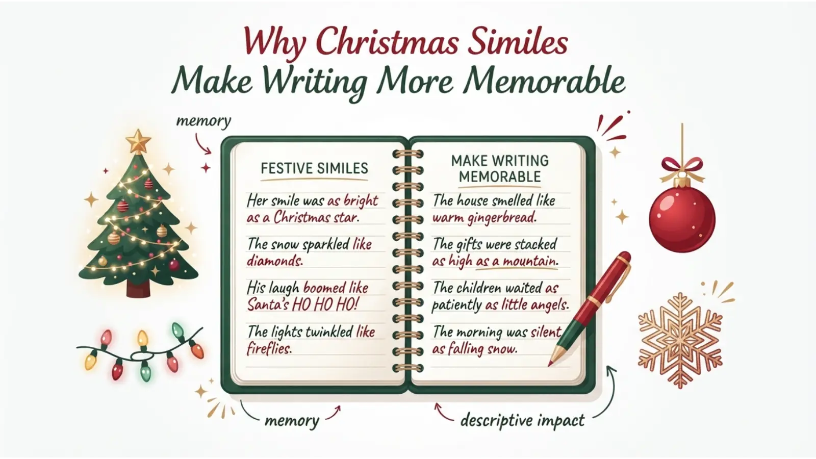 Why Christmas Similes Make Writing More Memorable