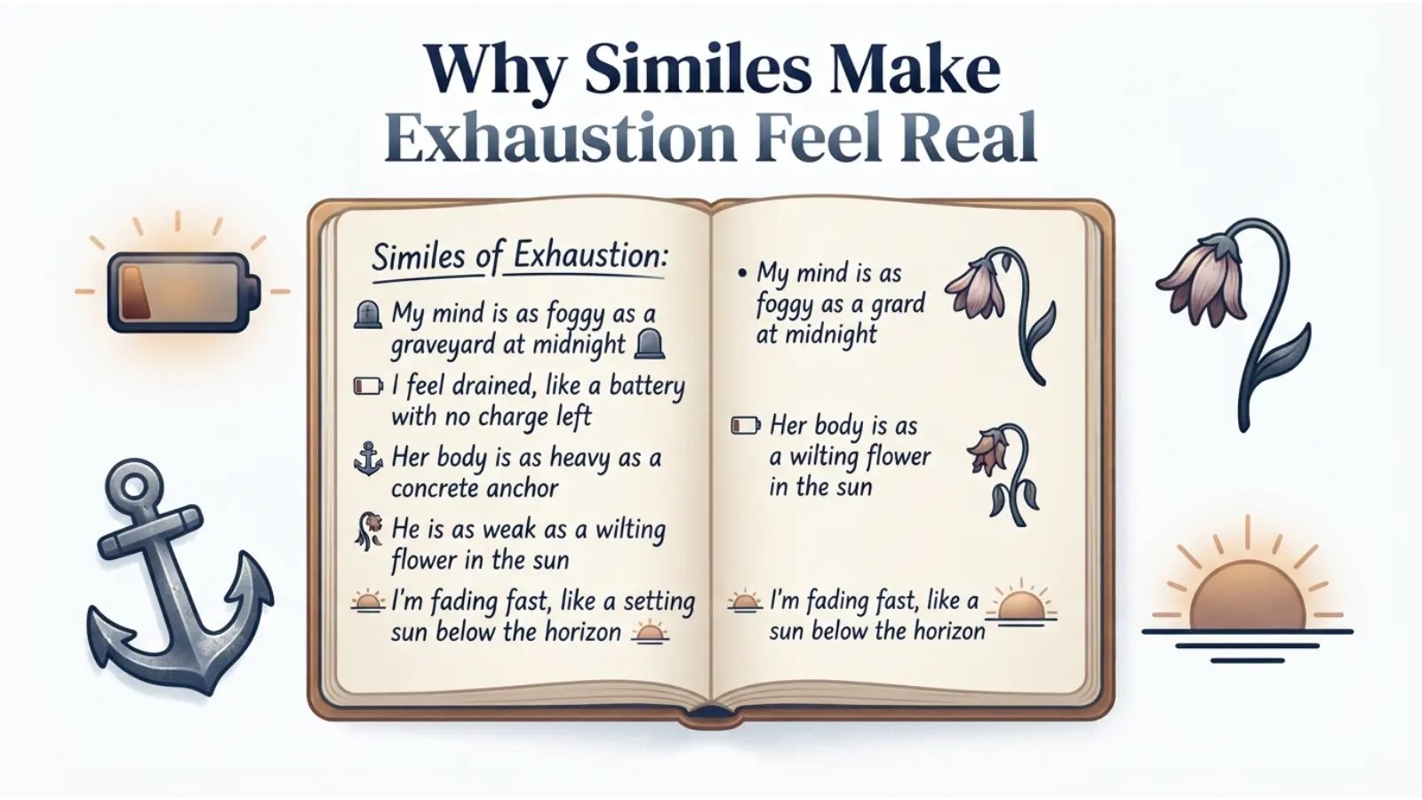 Why Similes Make Exhaustion Feel Real
