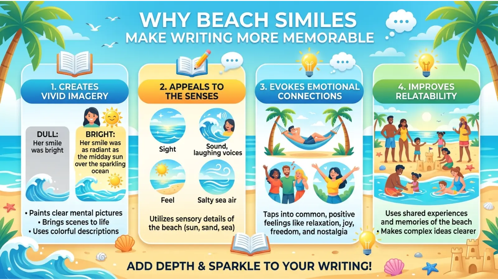 Why Beach Similes Make Writing More Memorable