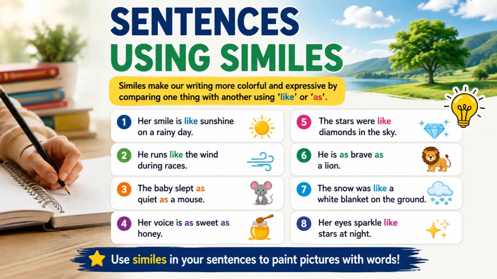 Sentences Using Similes