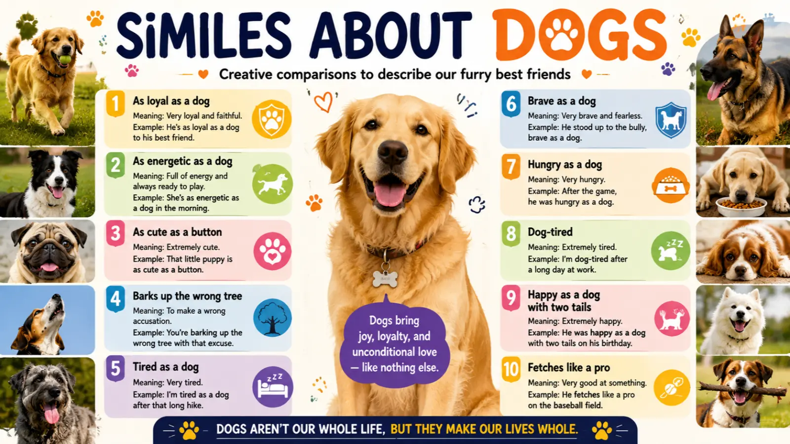similes about dogs