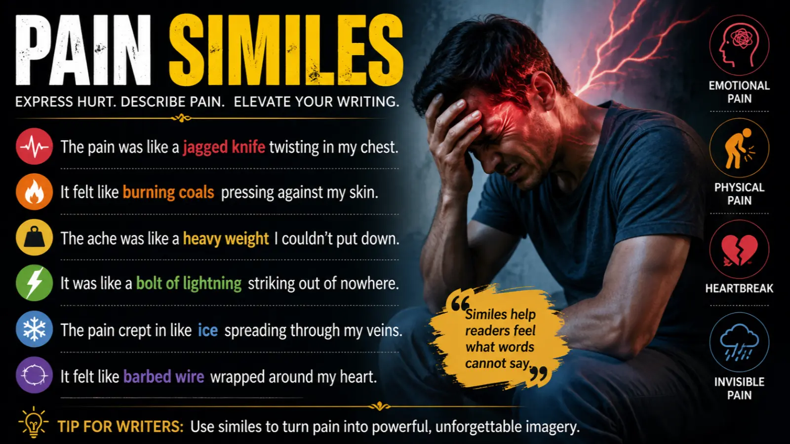 pain similes