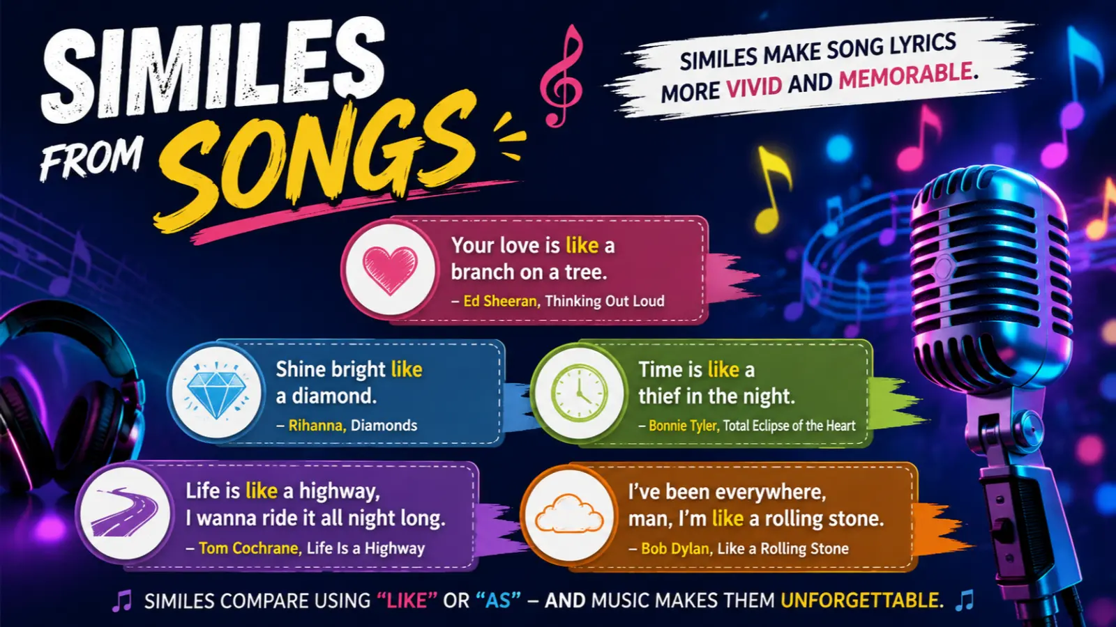 similes from songs